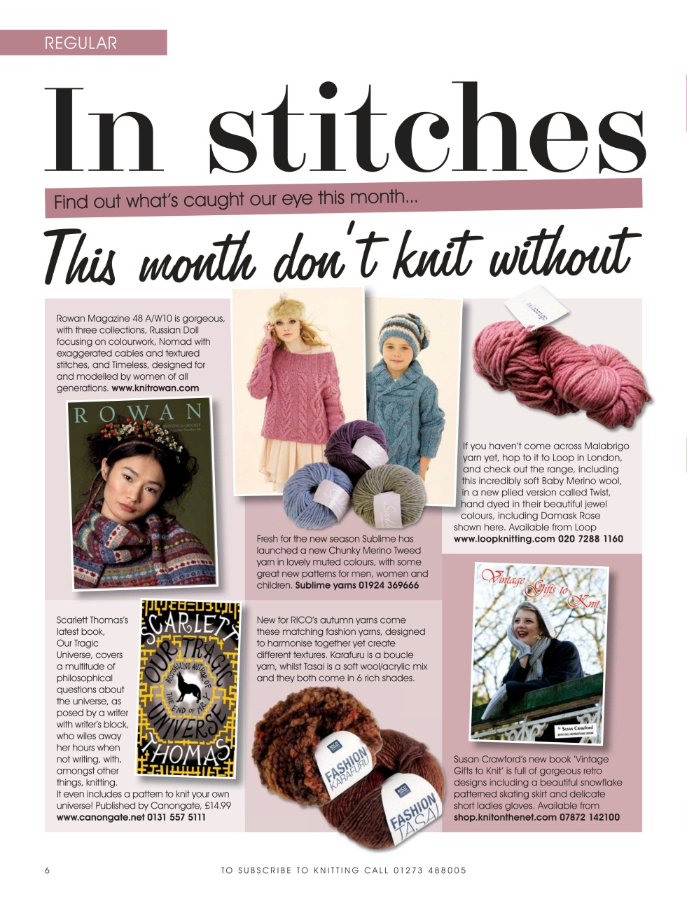Knitting Preview Pages