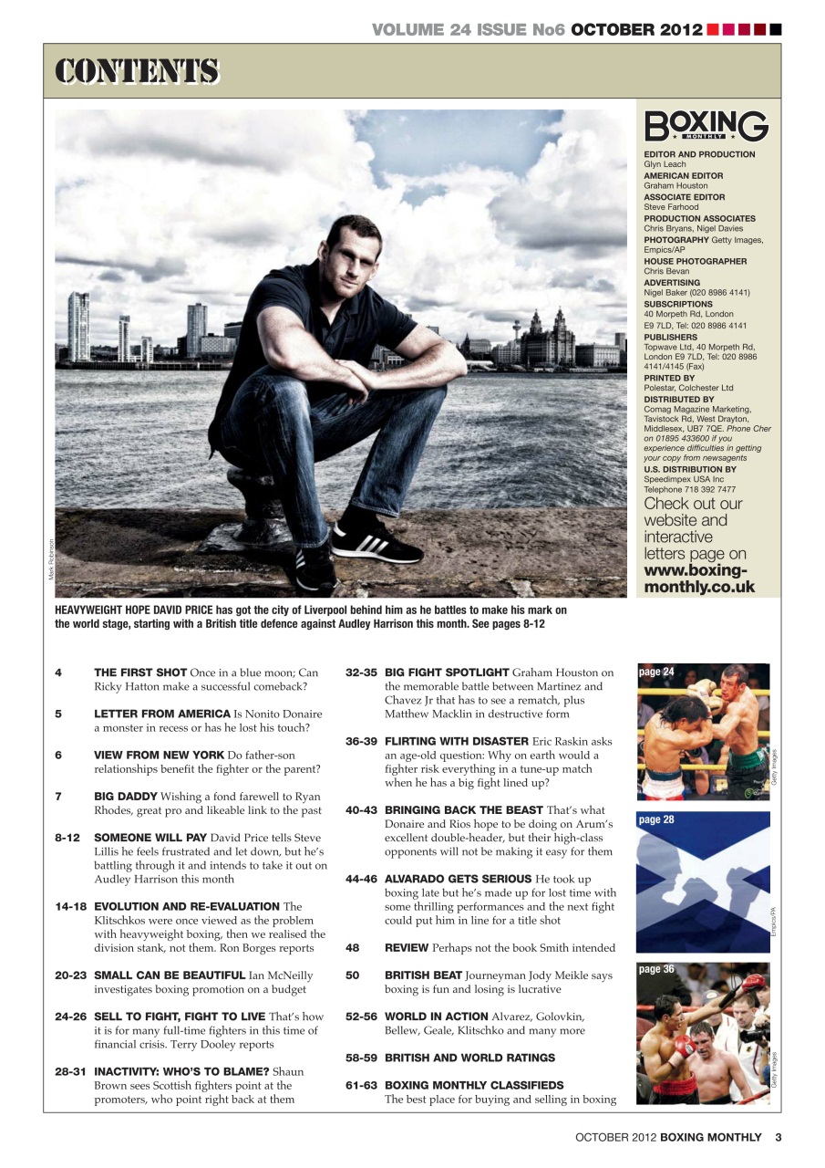 Boxing Monthly Preview Pages