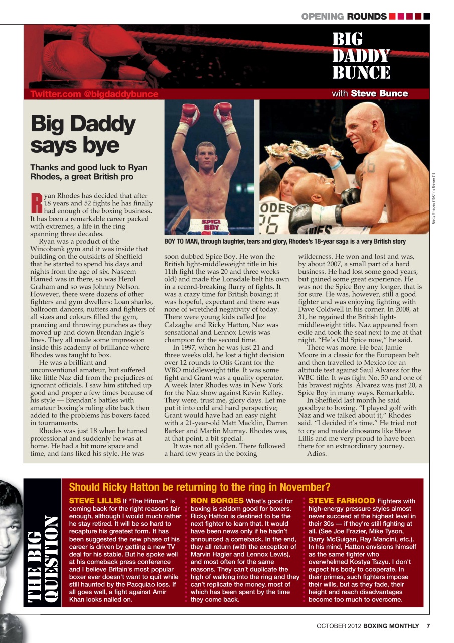 Boxing Monthly Preview Pages