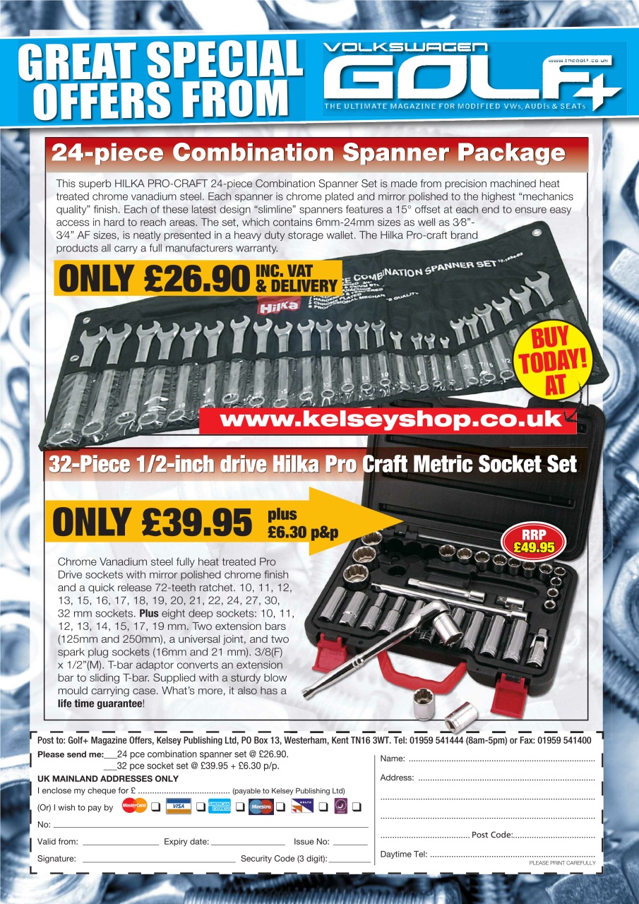 Volkswagen Golf + Preview Pages