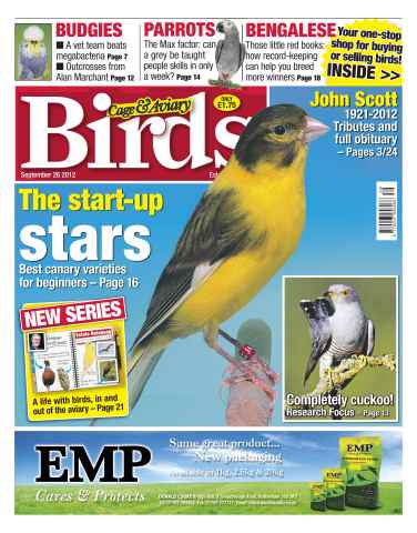 Cage & Aviary Birds issue Cage & Aviary 26 September 2012