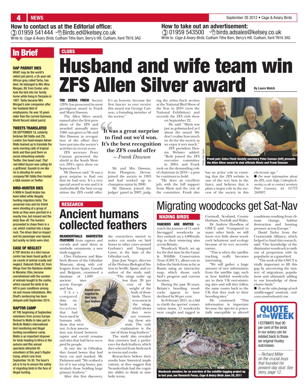 Cage & Aviary Birds Preview Pages