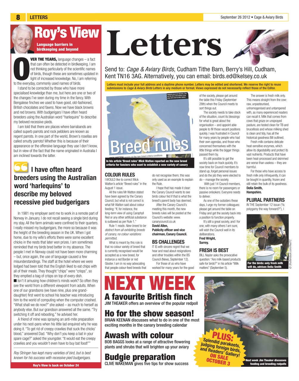 Cage & Aviary Birds Preview Pages