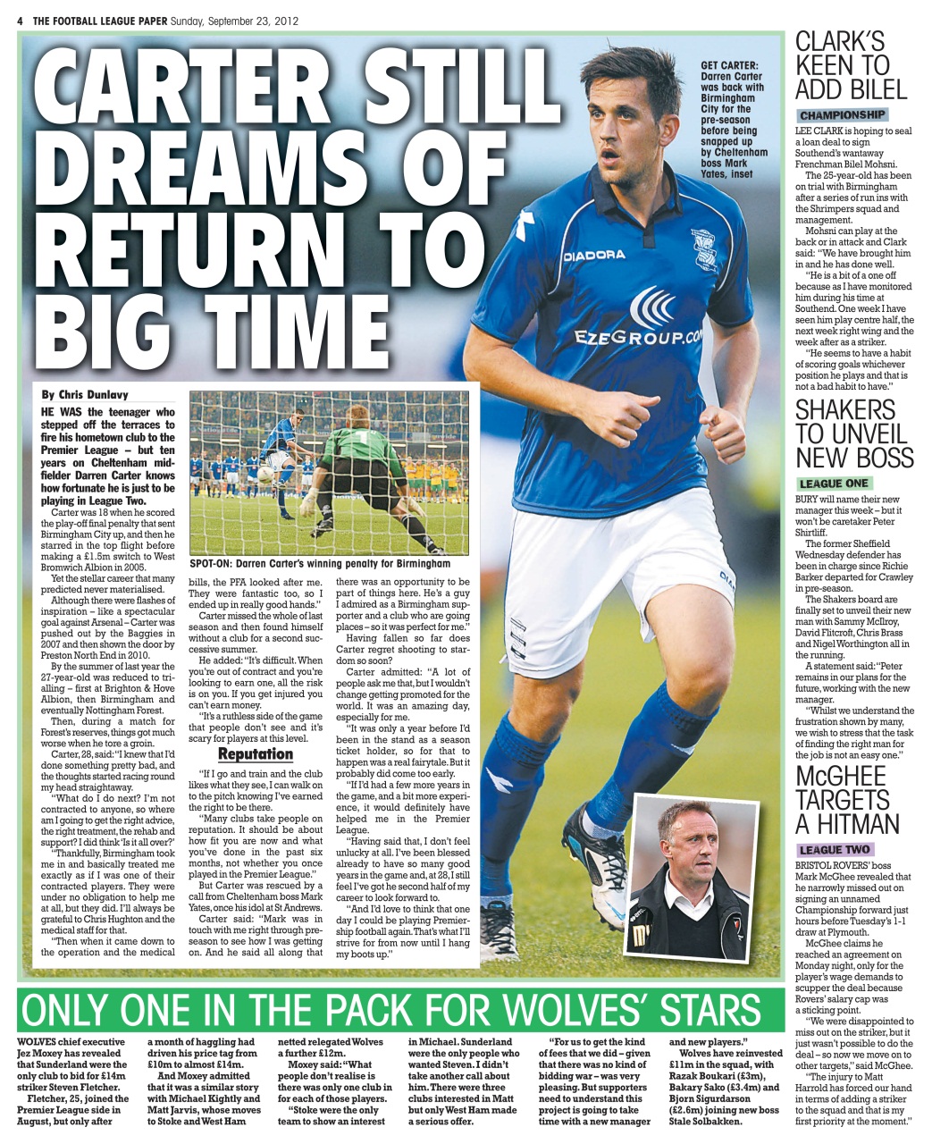 The Football League Paper Preview Pages