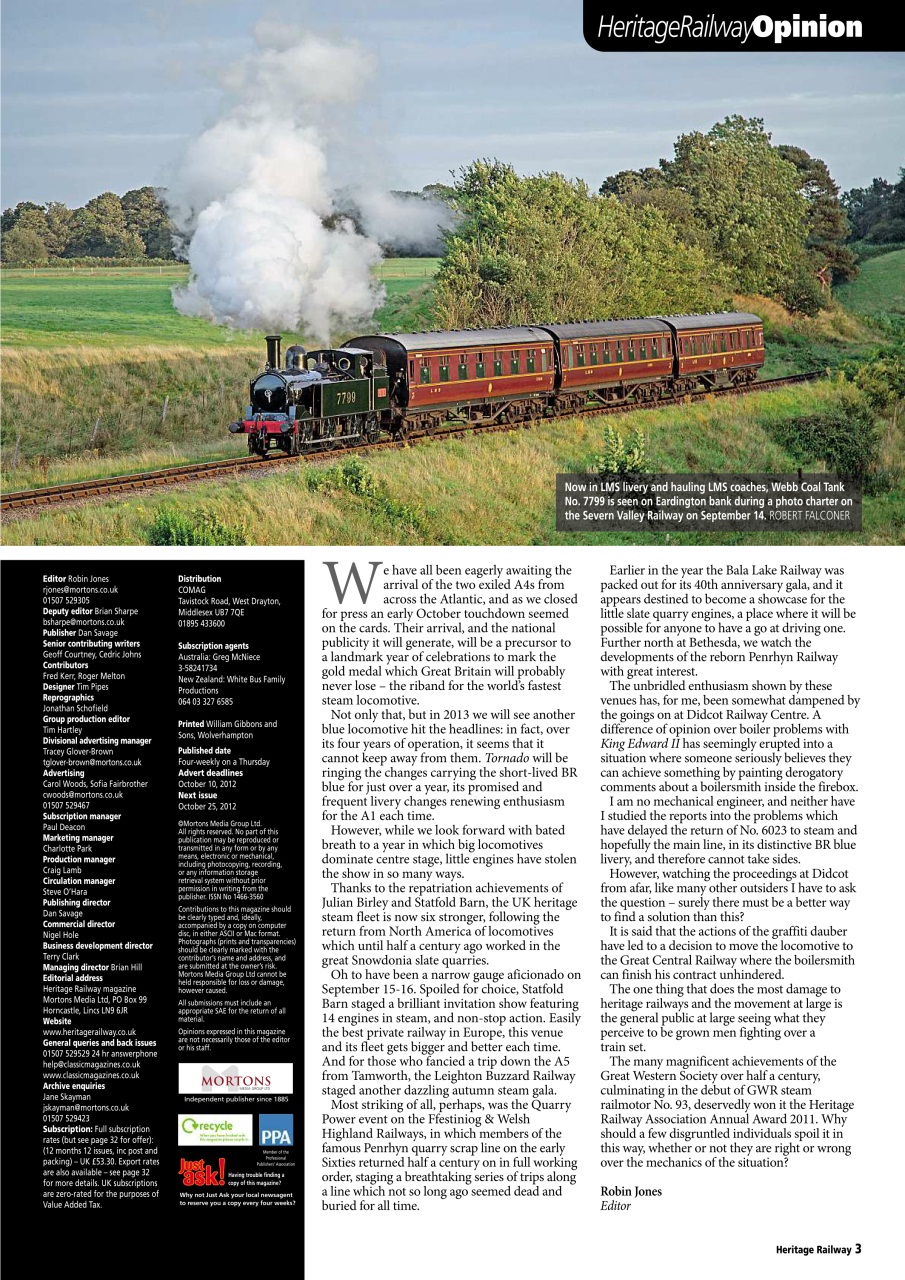 Heritage Railway Preview Pages