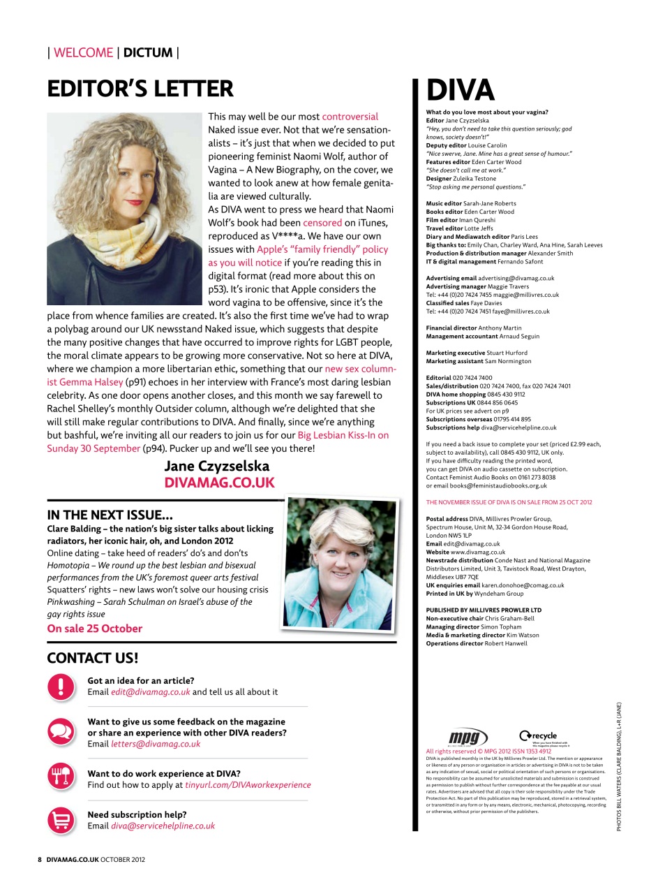 DIVA Magazine Preview Pages