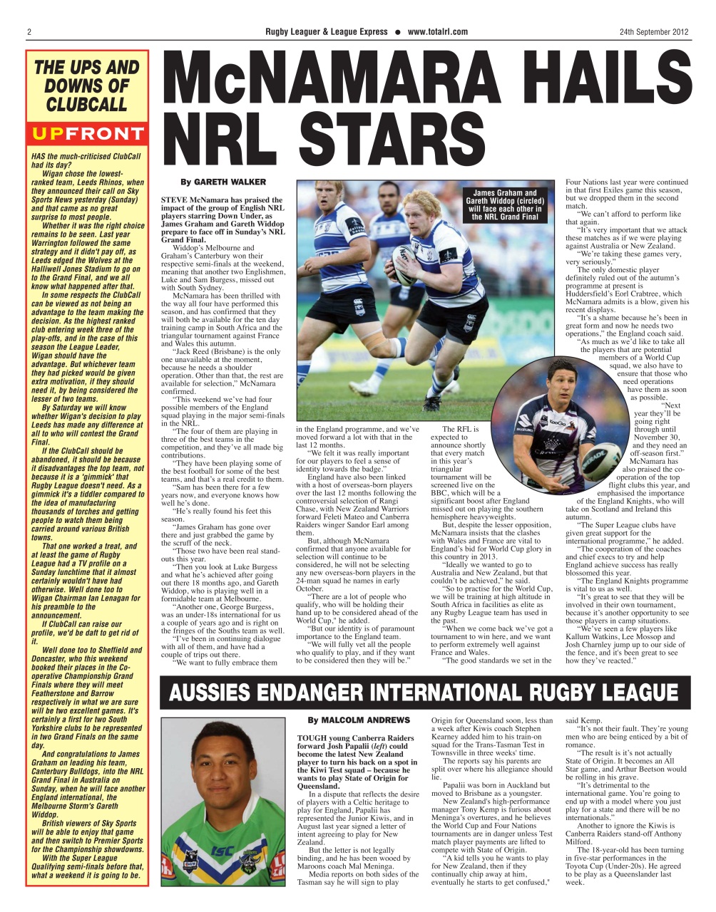 League Express Preview Pages