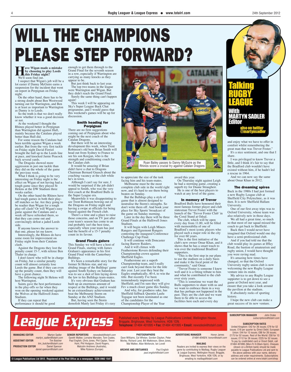 League Express Preview Pages