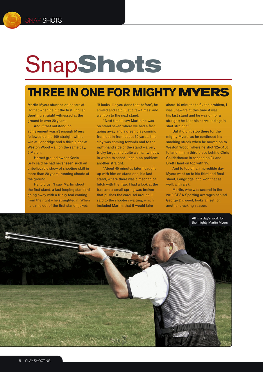 Clay Shooting Preview Pages