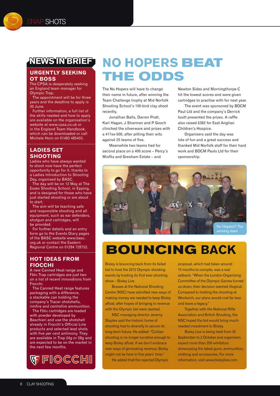 Clay Shooting Preview Pages