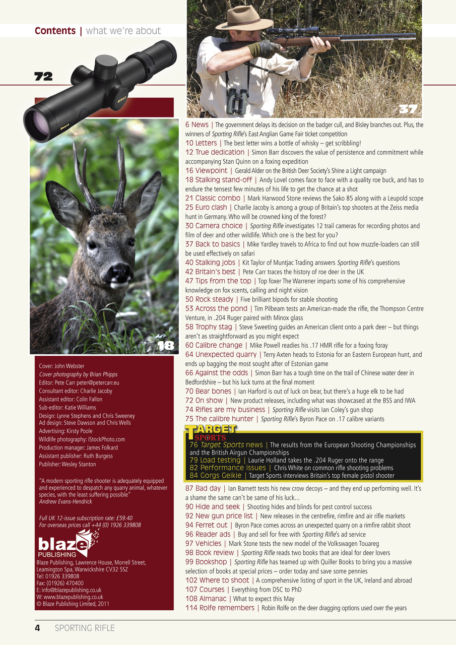 Sporting Rifle Preview Pages