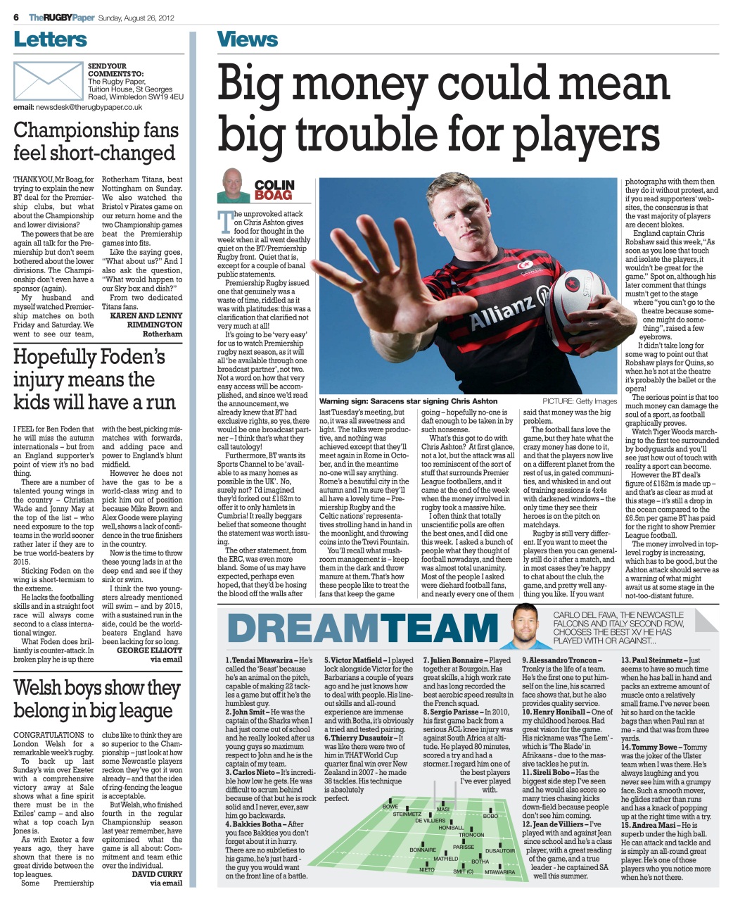 The Rugby Paper Preview Pages