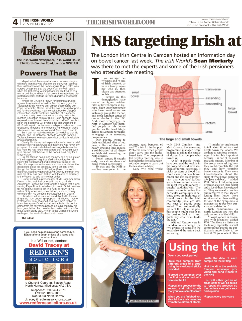 Irish World Preview Pages