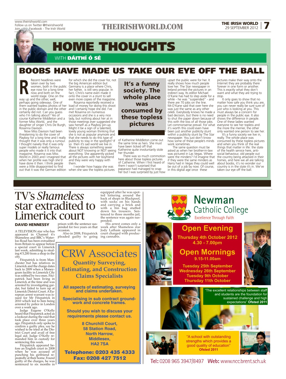 Irish World Preview Pages