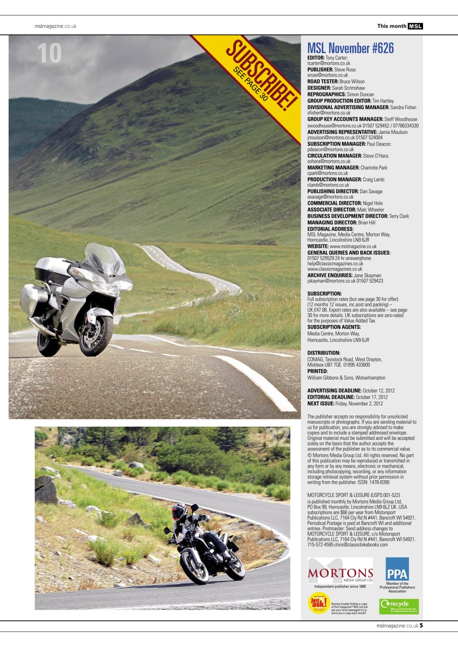 Motorcycle Sport & Leisure Preview Pages