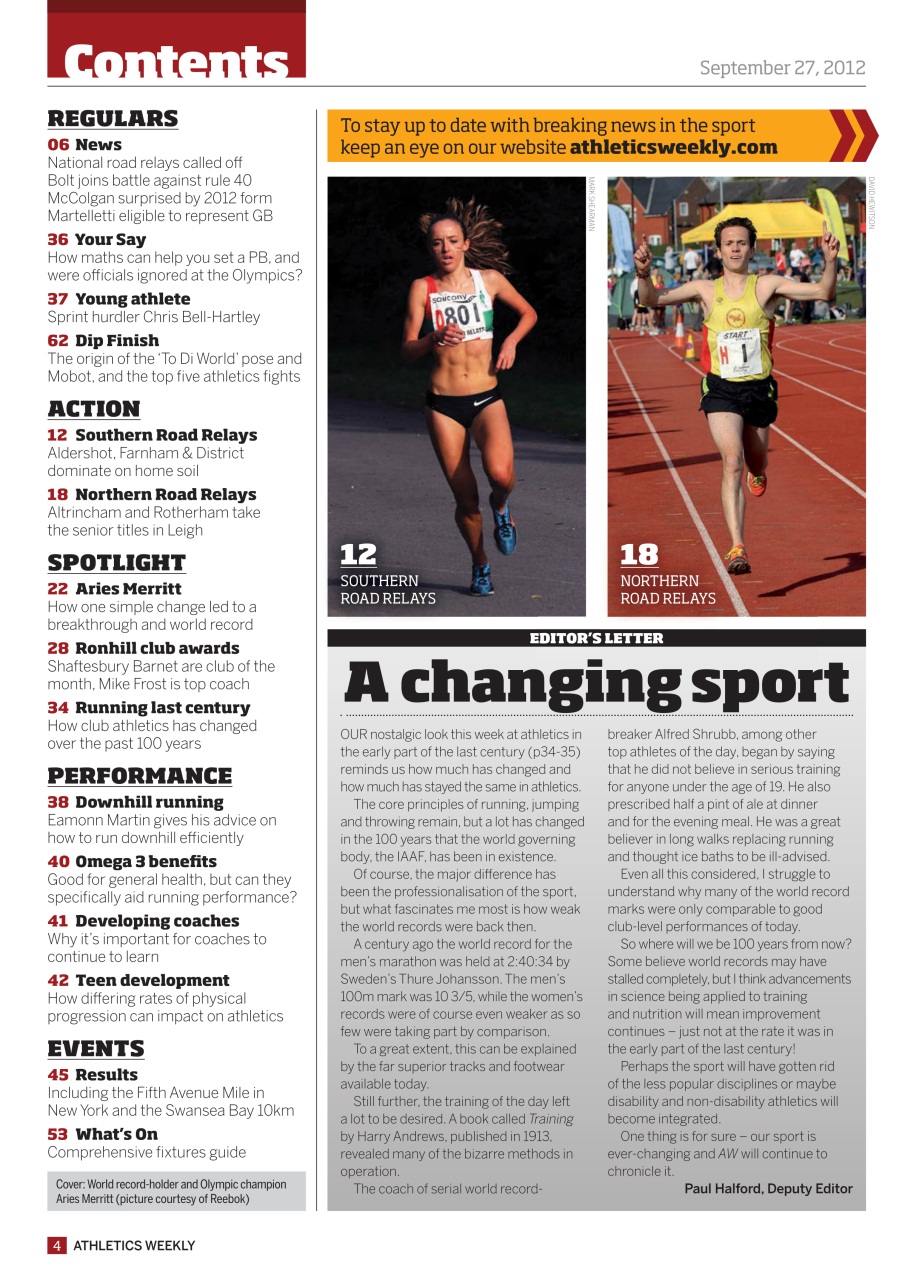 AW – Athletics Weekly Magazine Preview Pages