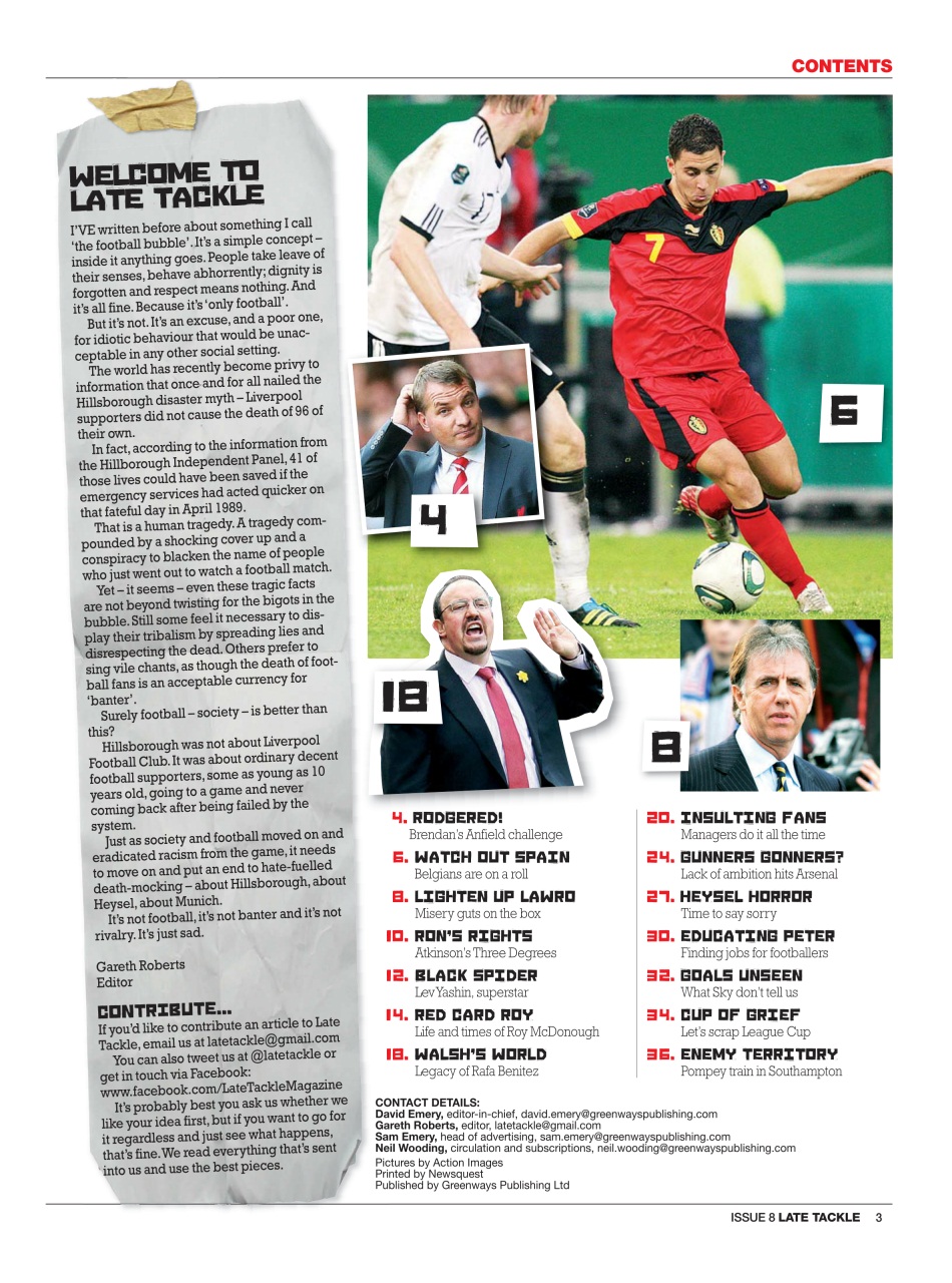 Late Tackle Football Magazine Preview Pages