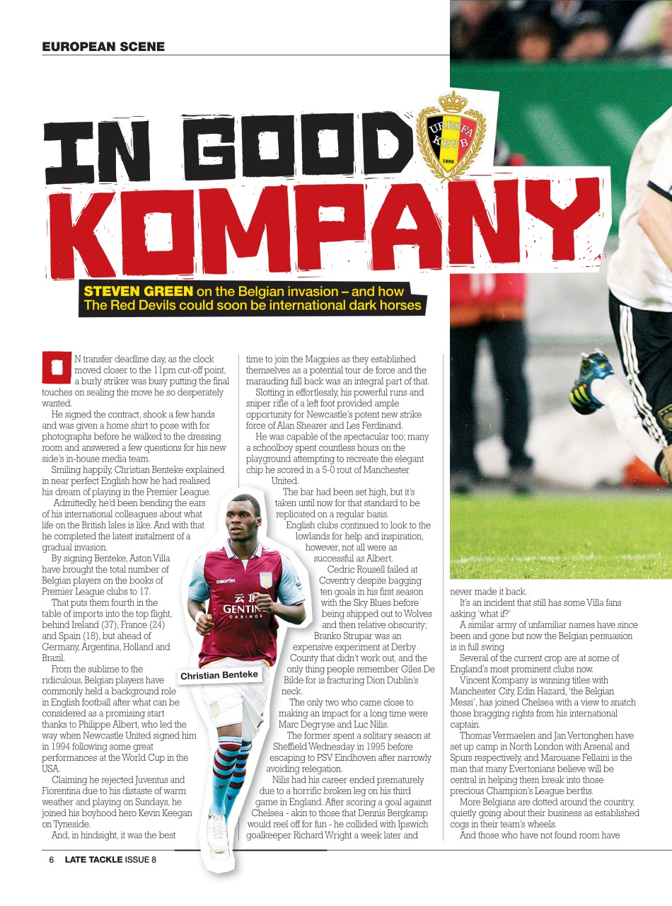 Late Tackle Football Magazine Preview Pages