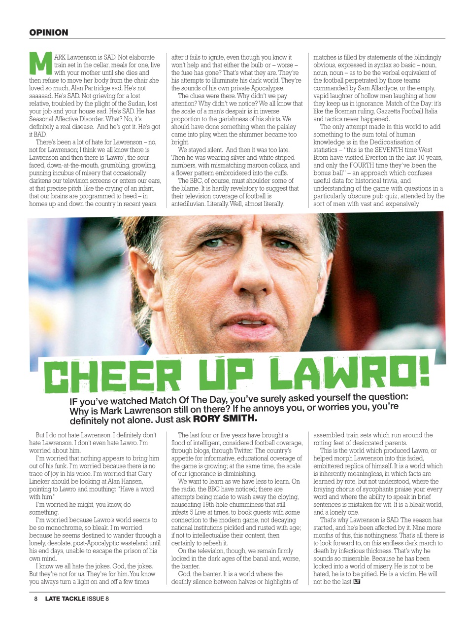 Late Tackle Football Magazine Preview Pages