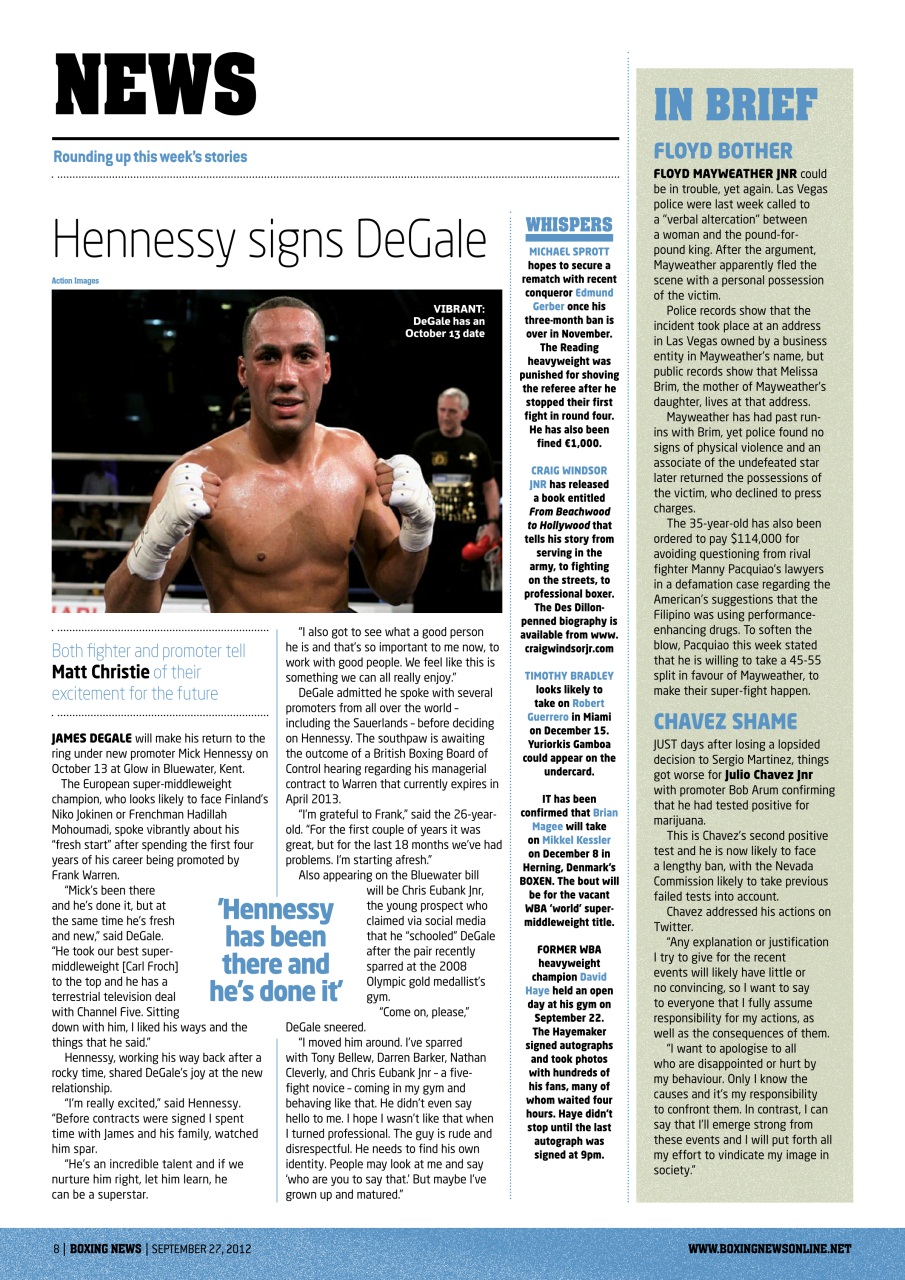 Boxing News Preview Pages