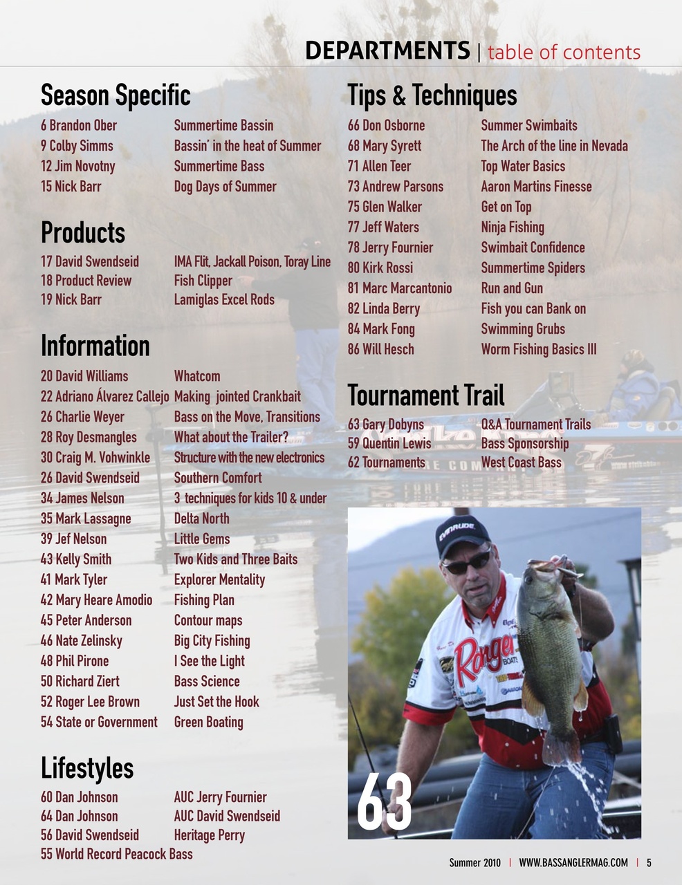 BASS ANGLER MAGAZINE Preview Pages