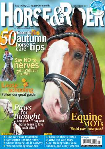 Horse&Rider Magazine - UK equestrian magazine for Horse and Rider issue November 2012