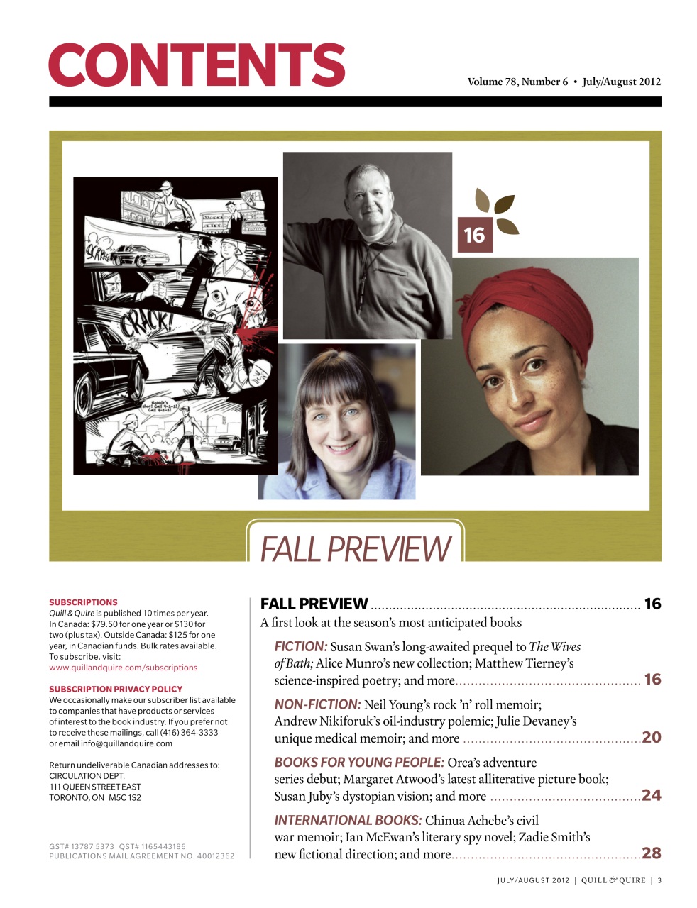 Quill & Quire Preview Pages