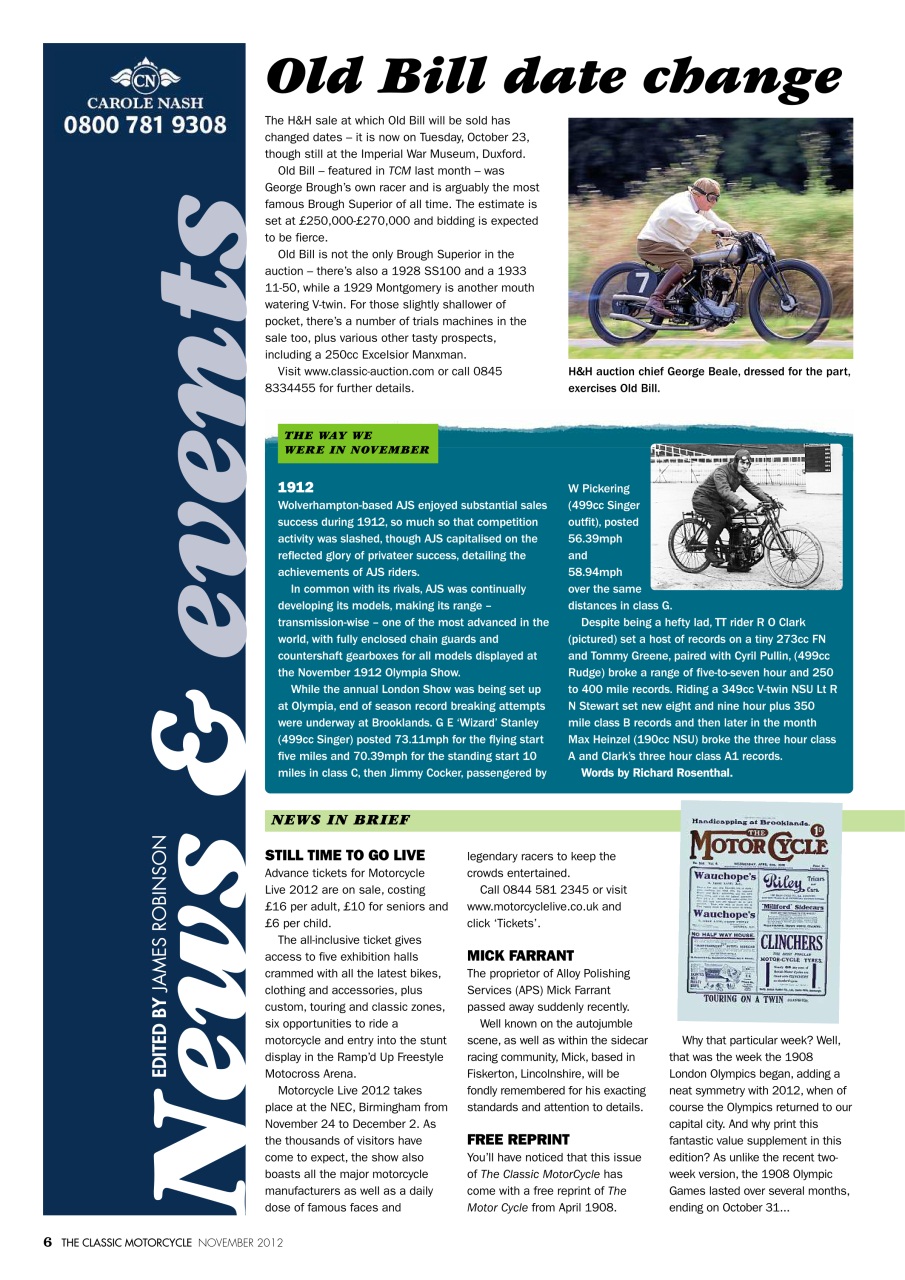 The Classic MotorCycle Preview Pages