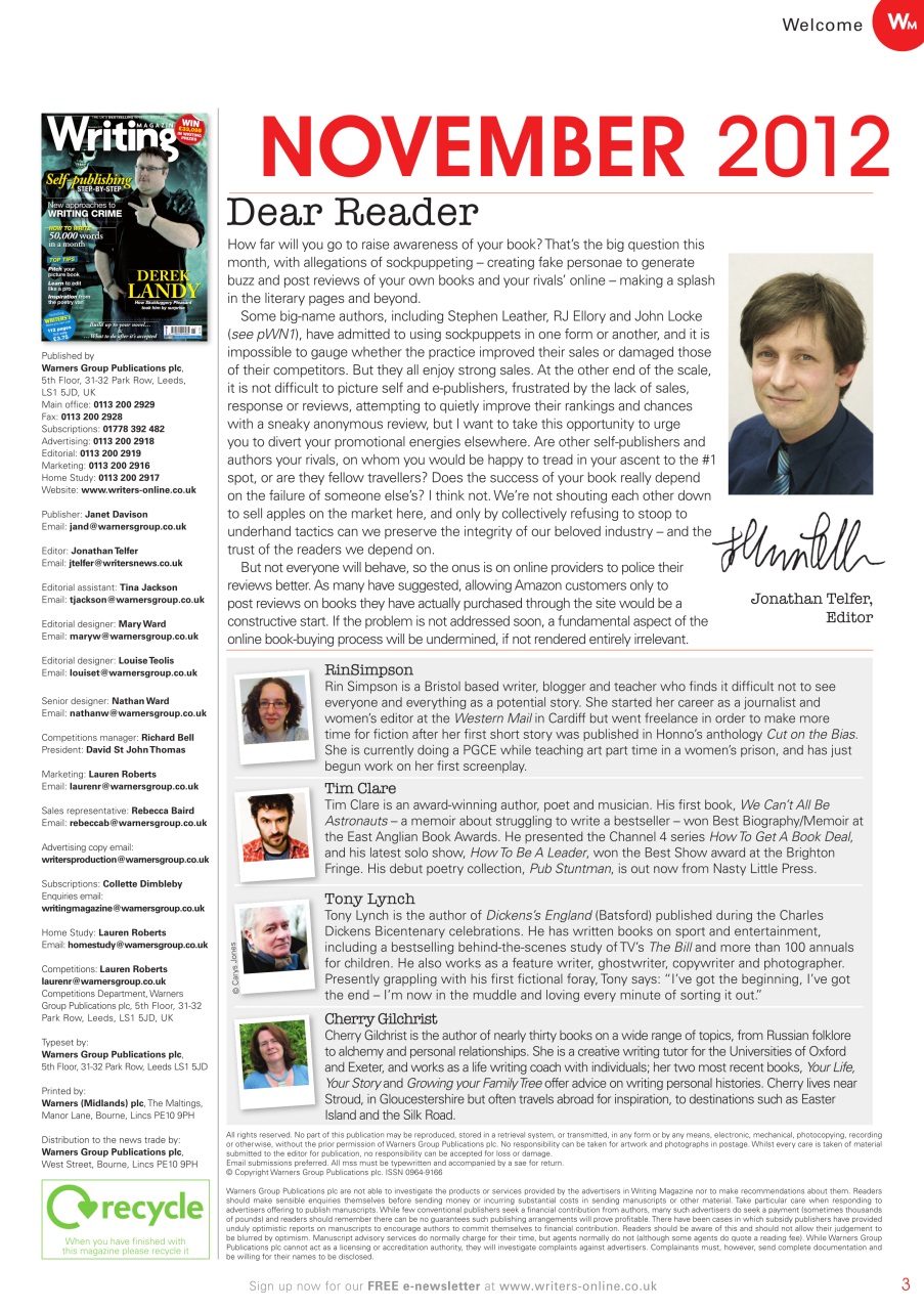 Writing Magazine Preview Pages