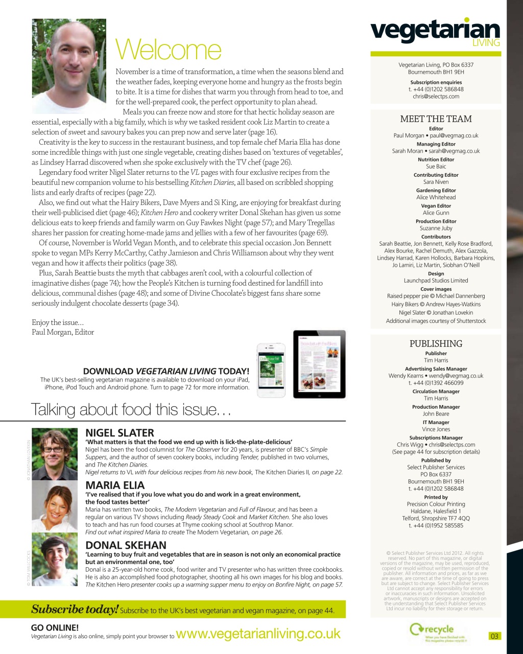 Vegetarian Living Preview Pages