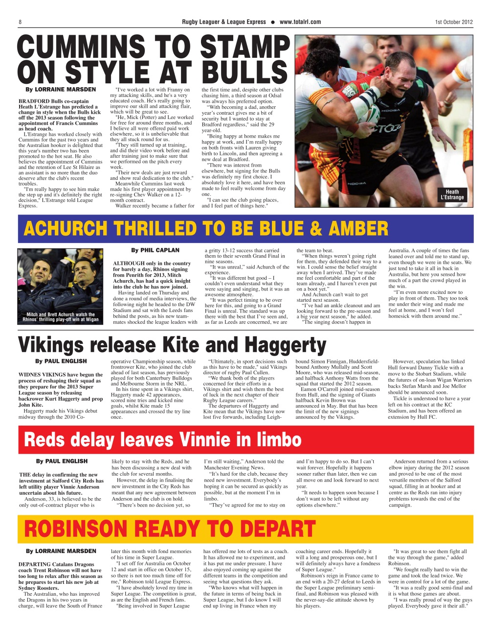 League Express Preview Pages