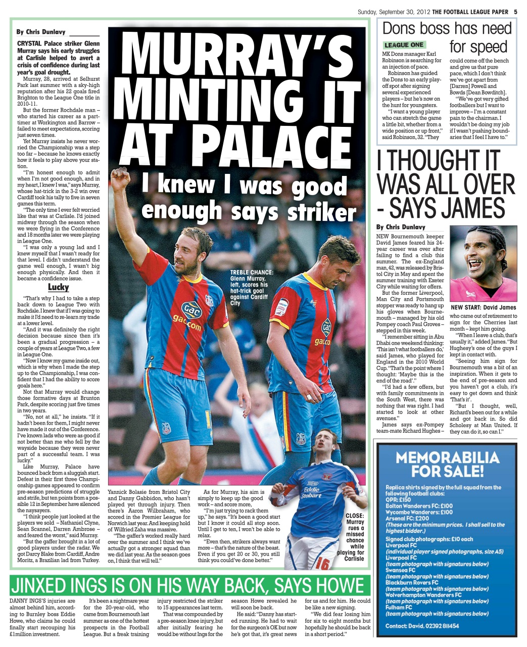 The Football League Paper Preview Pages