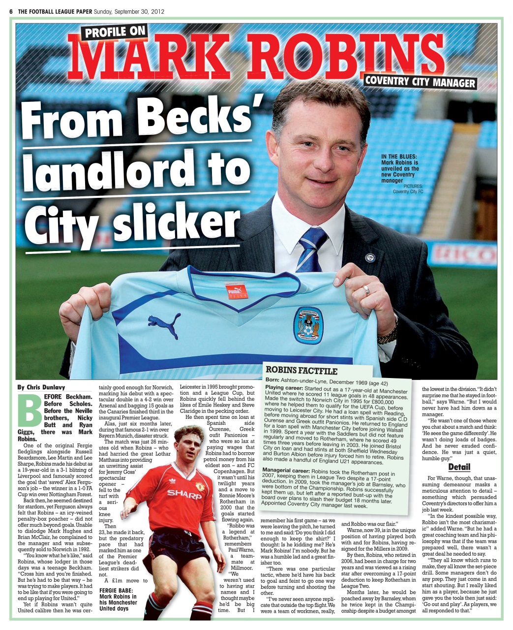 The Football League Paper Preview Pages