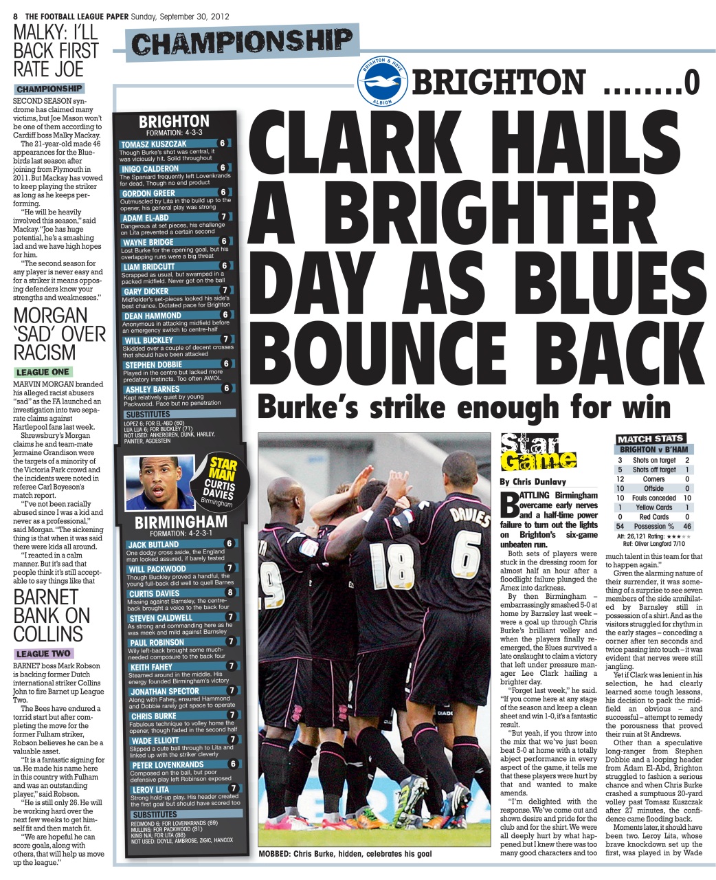 The Football League Paper Preview Pages