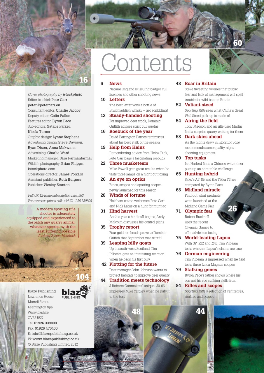 Sporting Rifle Preview Pages