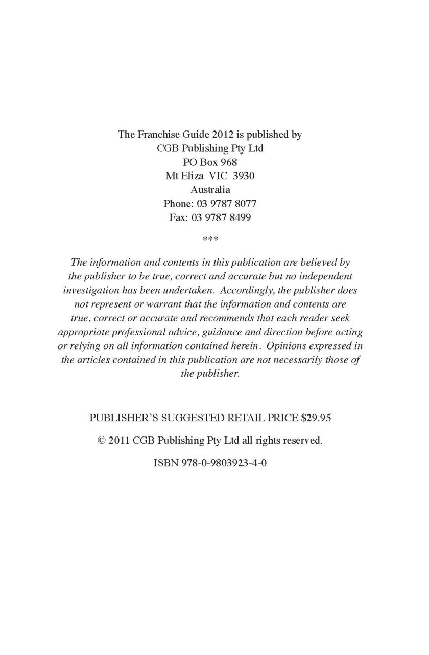 Business Franchise Guide Preview Pages