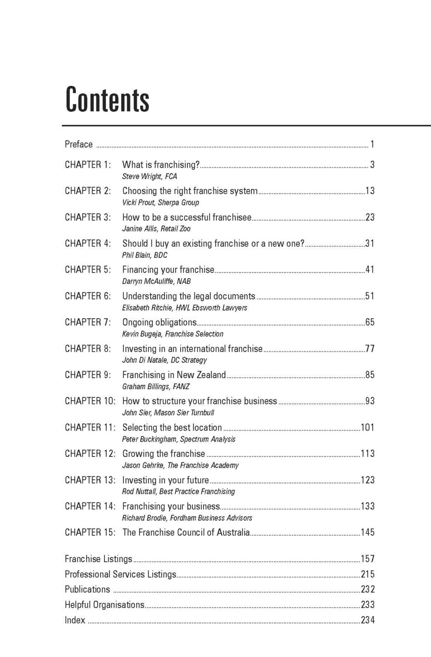 Business Franchise Guide Preview Pages