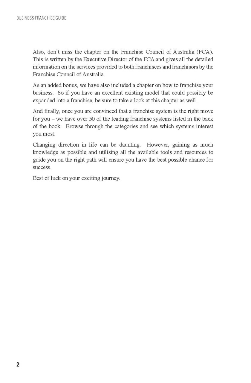 Business Franchise Guide Preview Pages