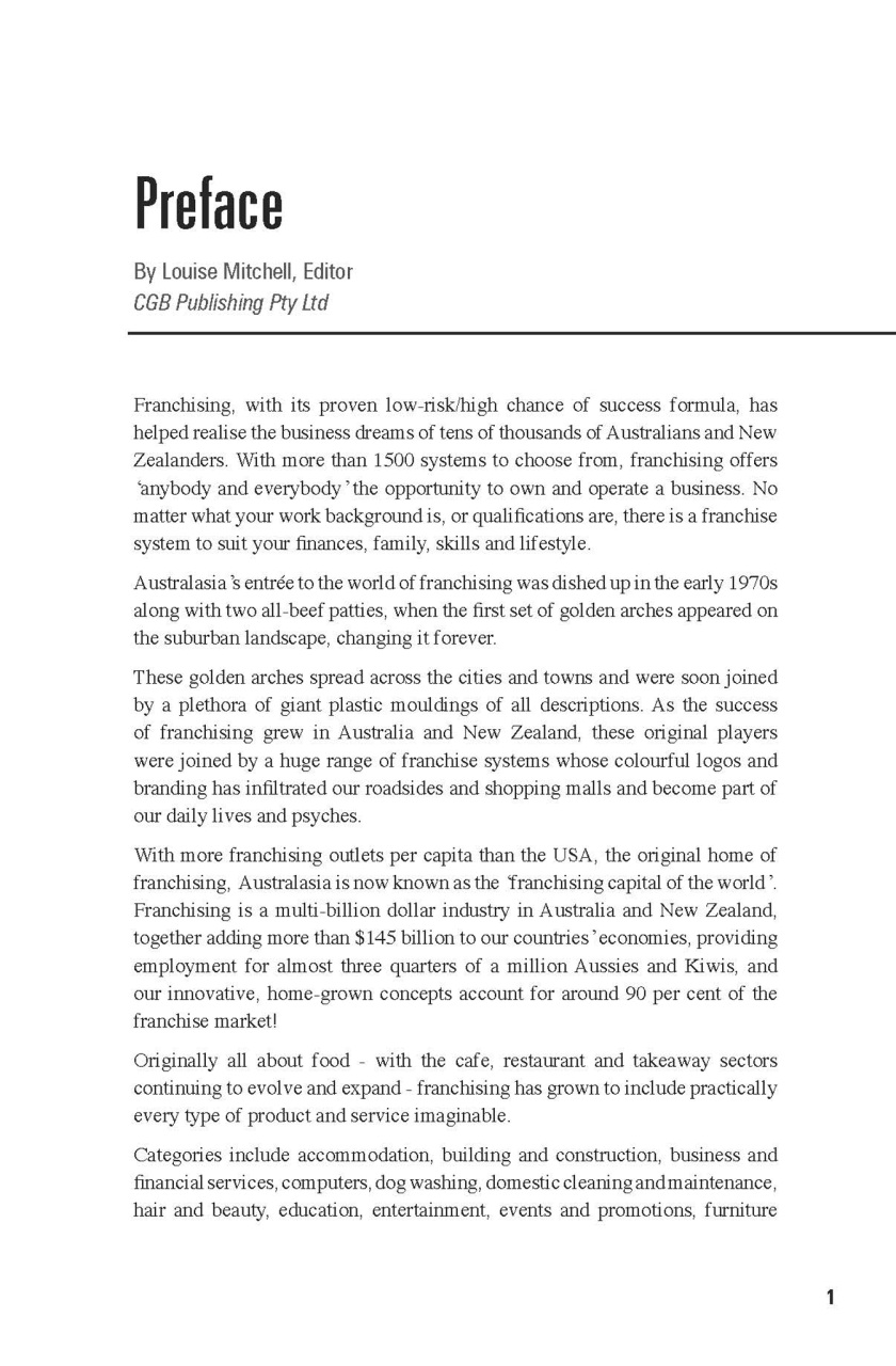 Business Franchise Guide Preview Pages