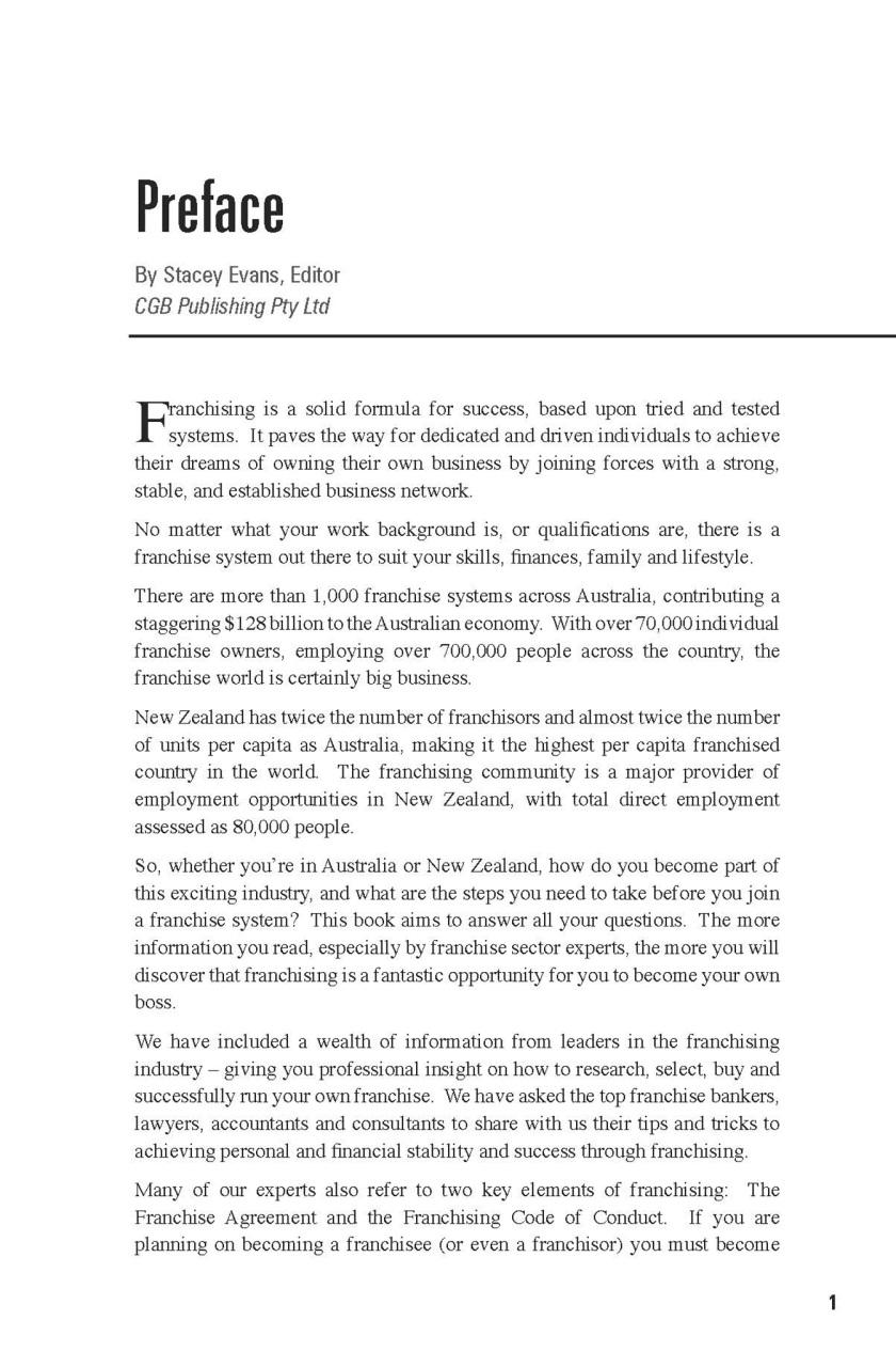 Business Franchise Guide Preview Pages