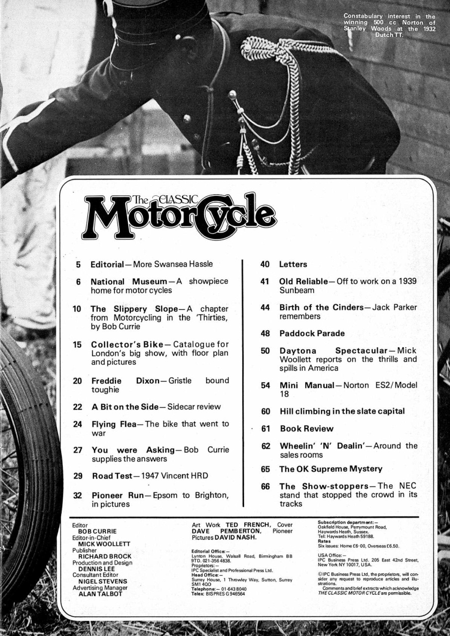 The Classic MotorCycle Preview Pages