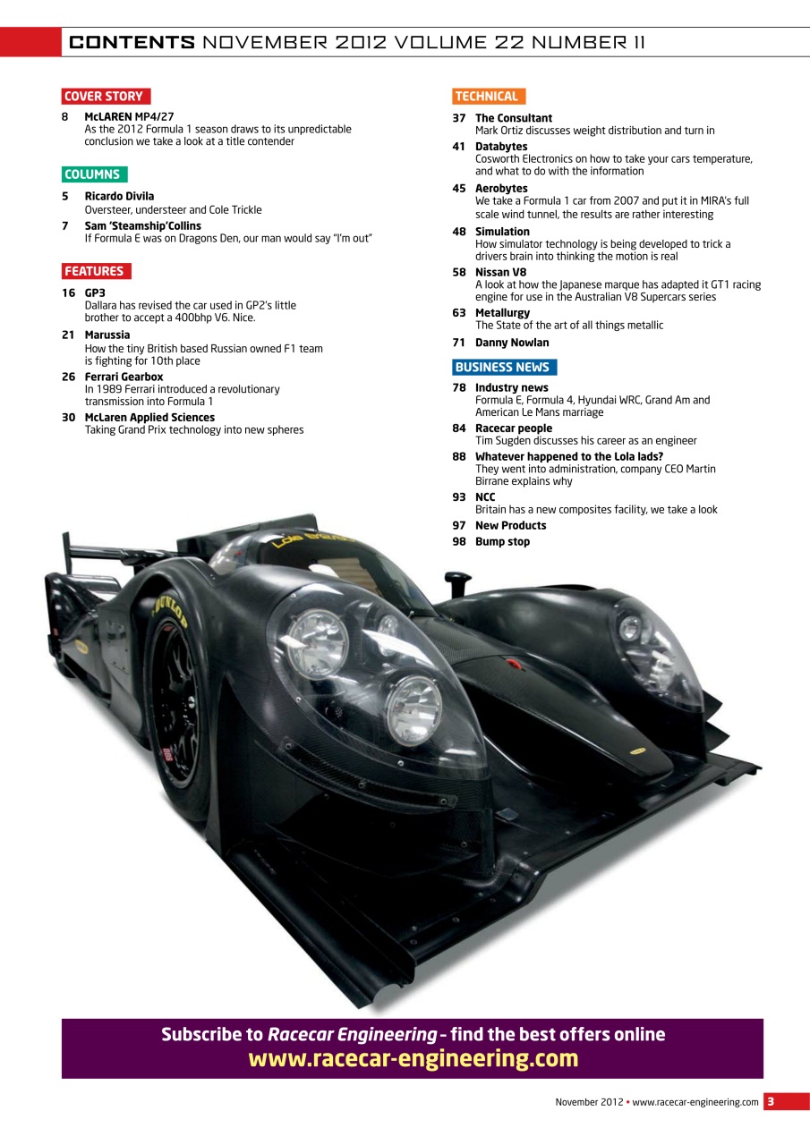 Racecar Engineering Preview Pages