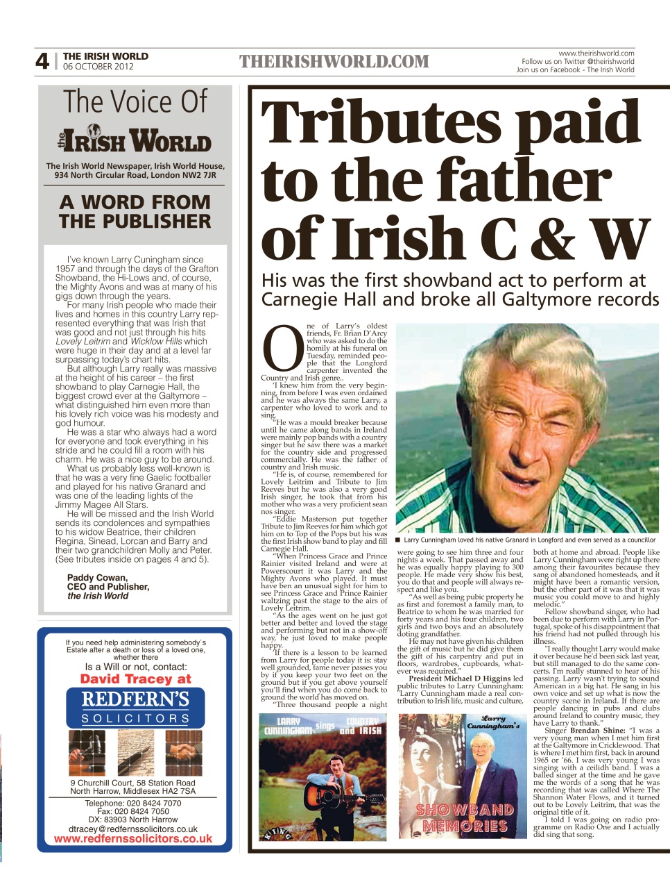 Irish World Preview Pages