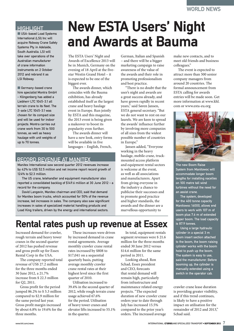 Int. Cranes and Specialized Transp Preview Pages