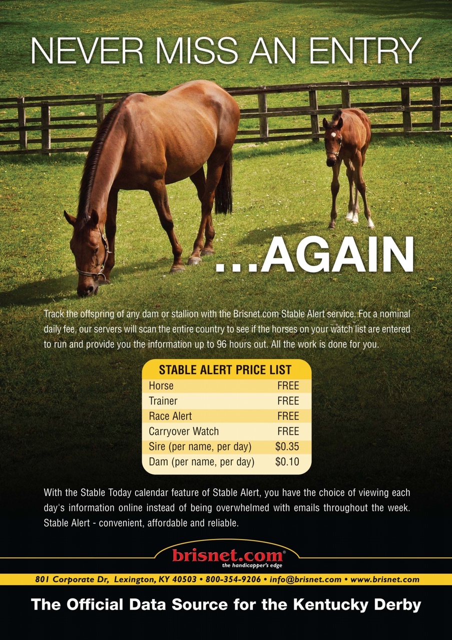 North American Trainer Magazine - horse racing Preview Pages