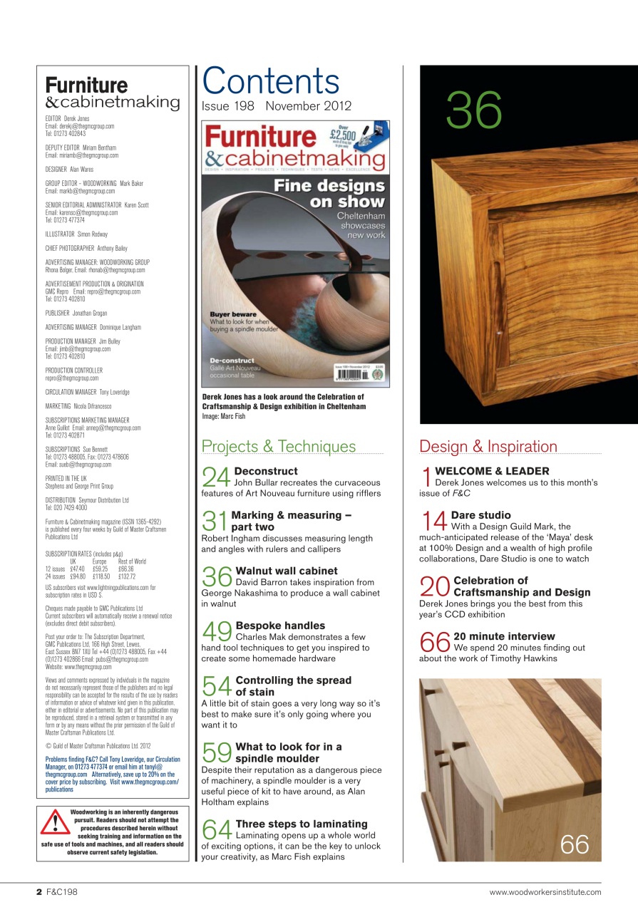 Furniture & Cabinetmaking Preview Pages