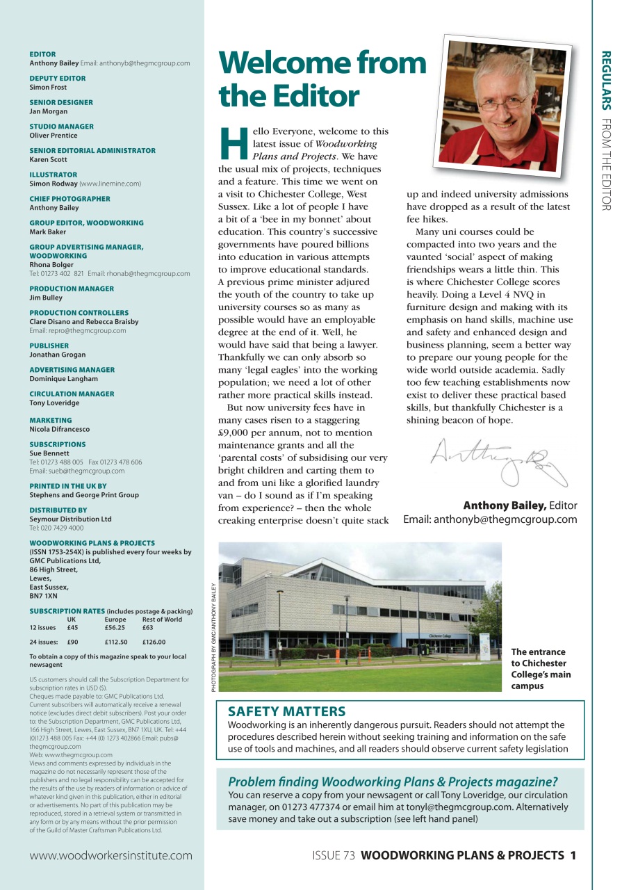 Woodworking Crafts Magazine Preview Pages