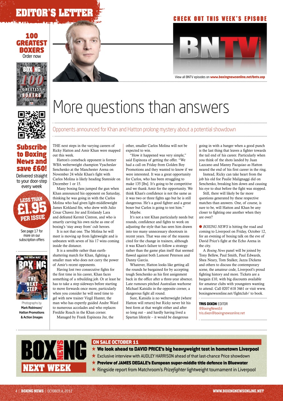 Boxing News Preview Pages