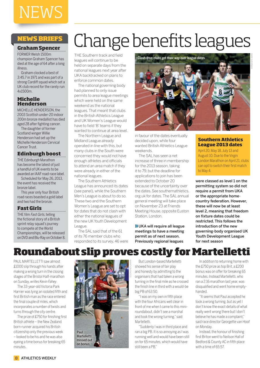 AW – Athletics Weekly Magazine Preview Pages