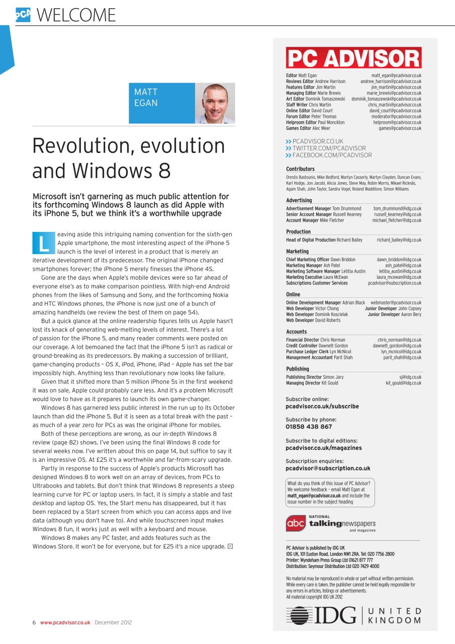Tech Advisor Preview Pages
